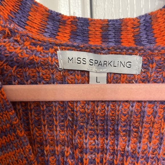 🌈🛍️👠 MULTICOLORED cardigan, size large🛍️🛍️👠 - Picture 5 of 8